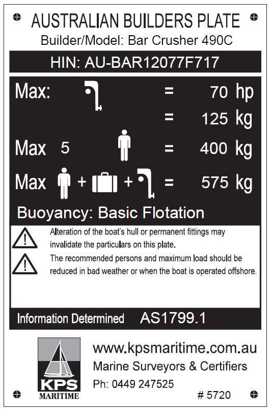 kps maritime surveys & australian builders plates